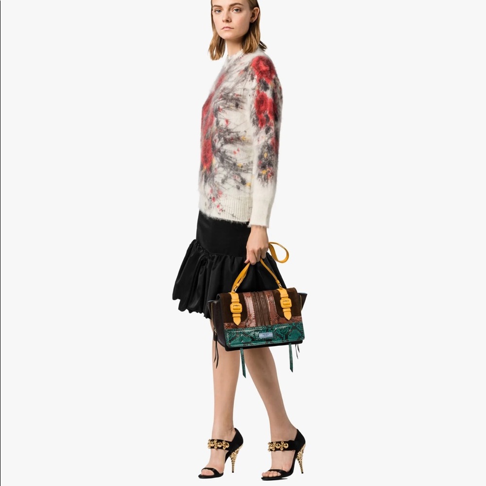Rare PRADA Etiquette Patchwork Python Shoulder Bag - Picture 16 of 16